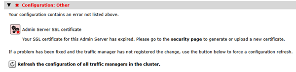 Admin Server SSL certificateエラー